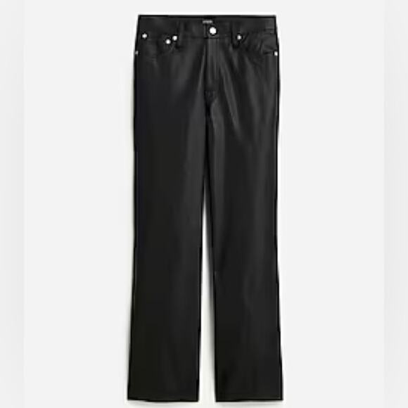 J. Crew black faux leather Slim wide-leg pant - Picture 9 of 15
